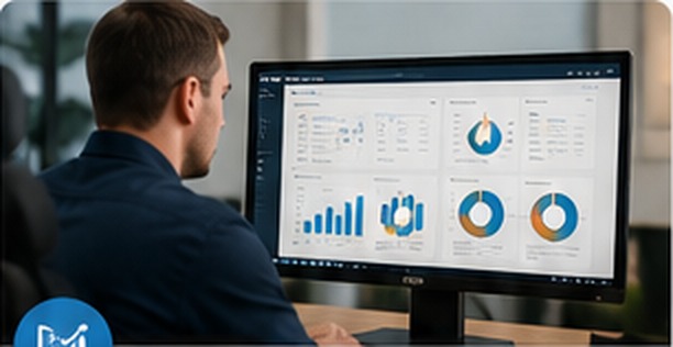Fleet manager reviewing driver performance reports and analytics