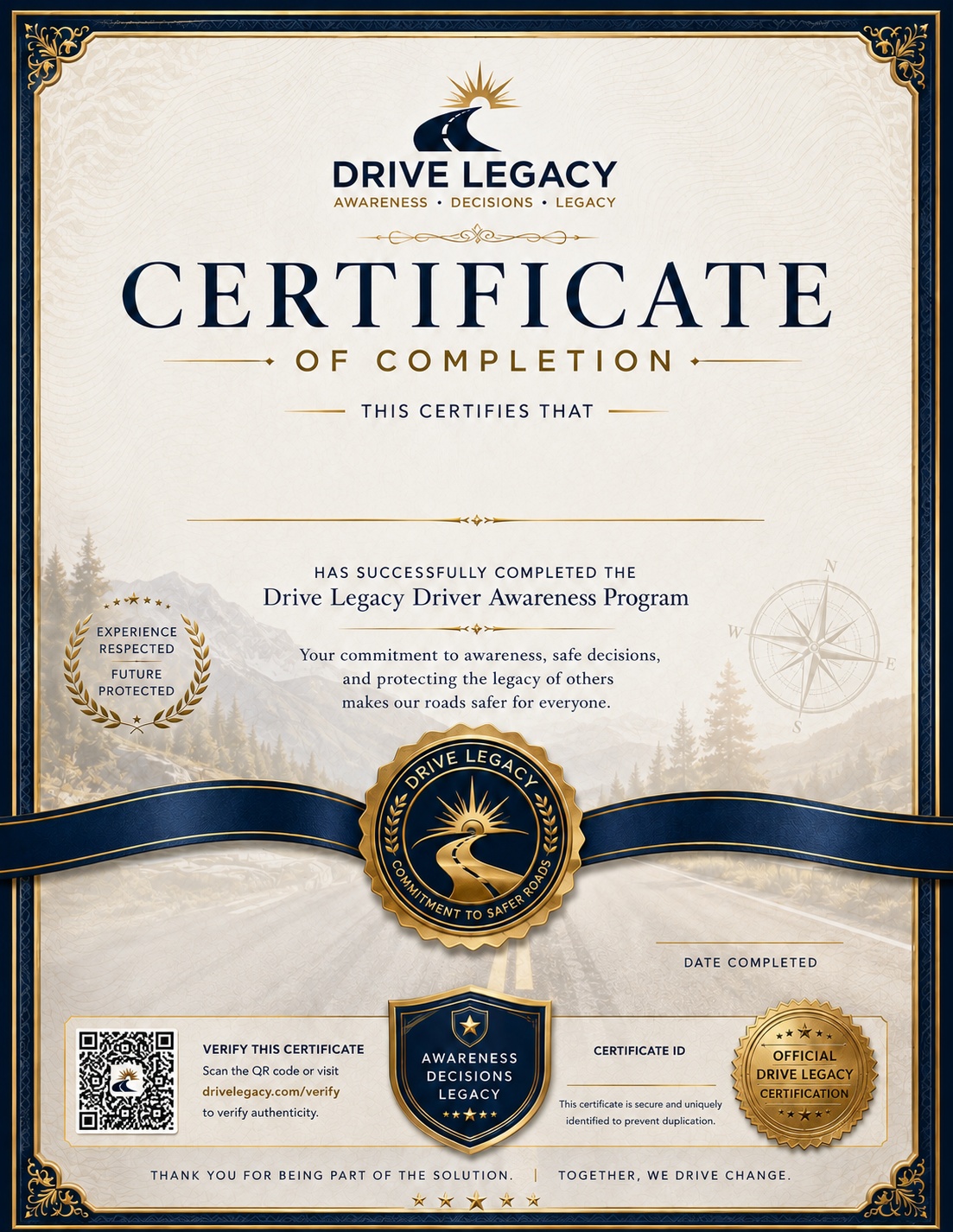 Example Drive Legacy certificate