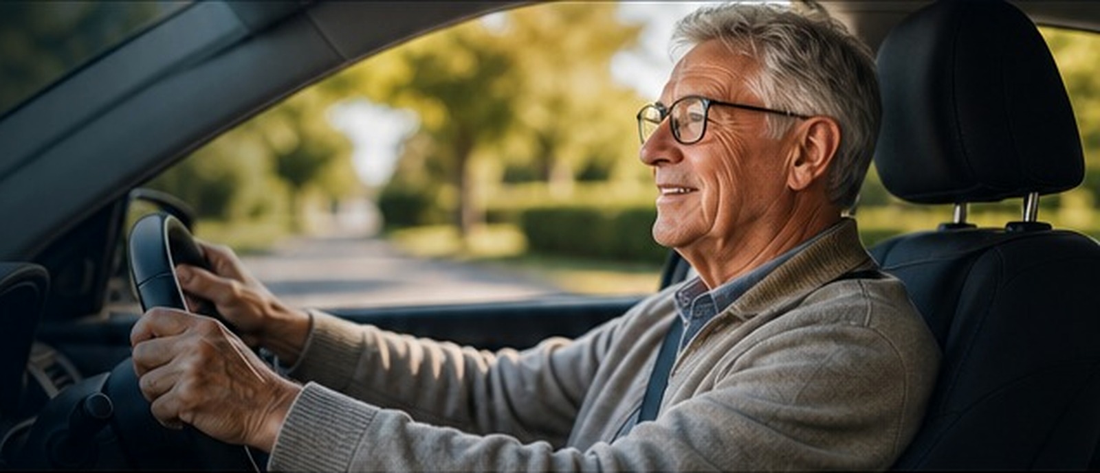 Experienced driver completing simulator assessment
