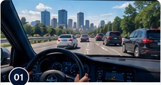 Highway and city driving simulator