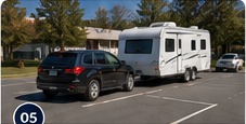 Trailer and boat reverse training